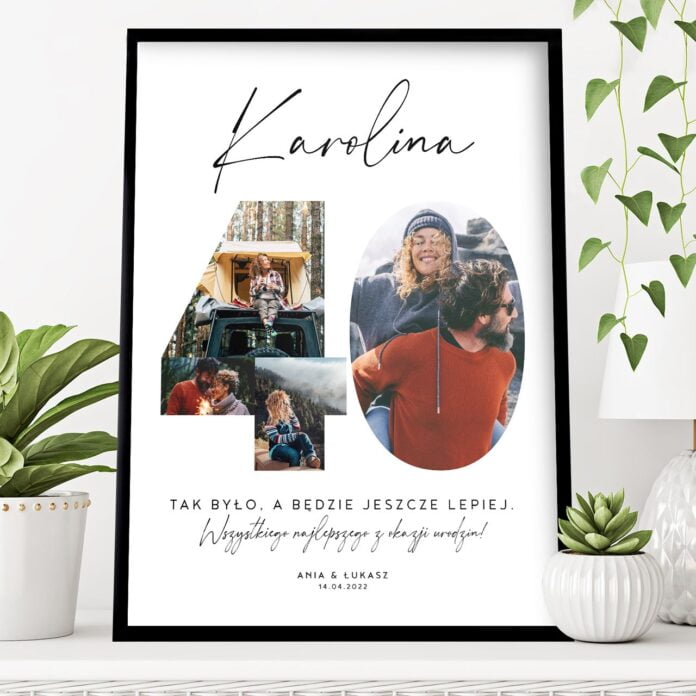 Plakat KOLAŻ to idealny prezent na 40 urodziny